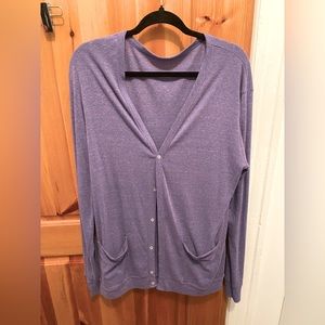 American apparel early 2000s large purple cardigan